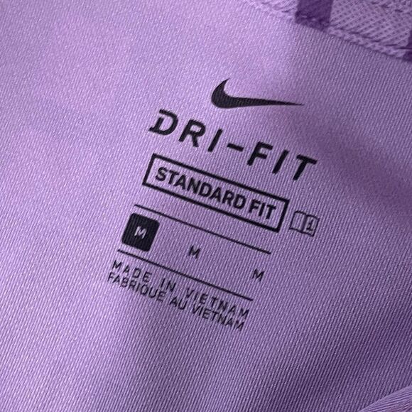 NIKE Women's Dri-FIT Grid Print Sleeveless Golf Shirt Medium Purple NEW Active - Picture 5 of 13
